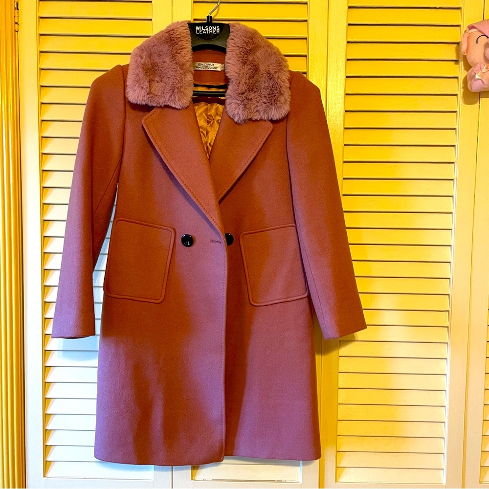 Fur collar peacoat